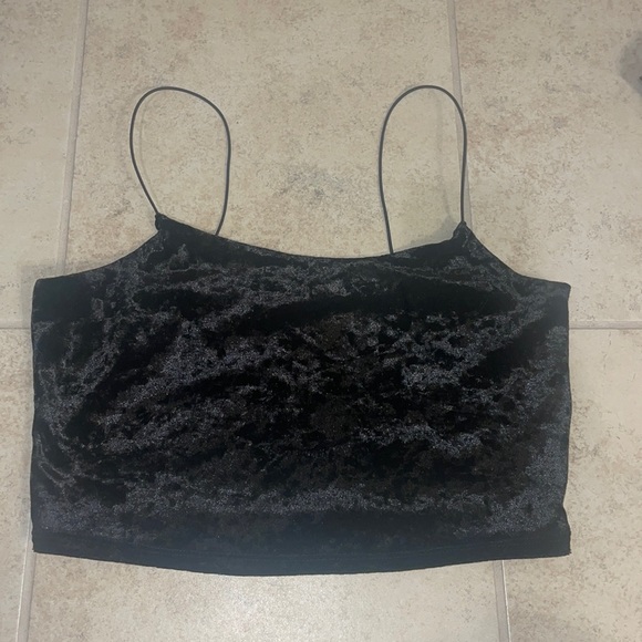 Garage Tops - Garage, Black velvet Tank top, size medium